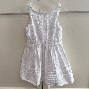 Polo Ralph Lauren Girls White Cotton Seersucker Dress | 3T | Classic & Chic